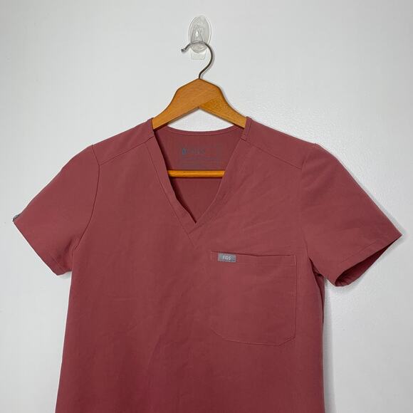 Figs women's Mauve 2072 Catarina One Pocket Short Sleeve Scrub Top SZ XXS - Picture 4 of 8